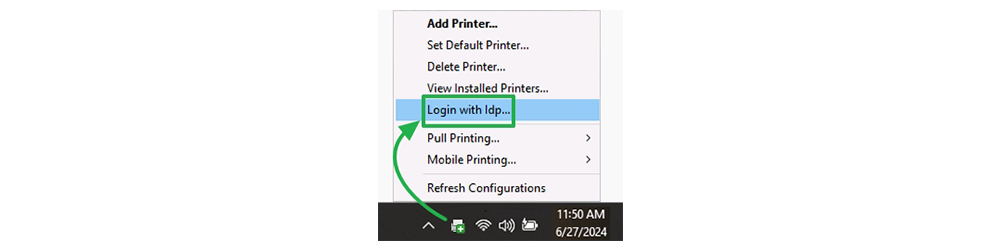 PrinterLogic 4 Windows System Tray select 